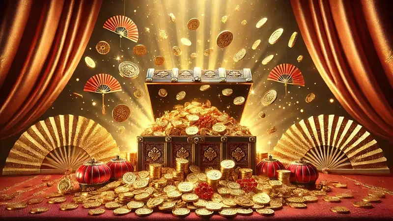 Layar slot dengan gulungan dan simbol permainan